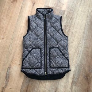 J Crew Herringbone Excursion Quilted Down Vest XXS